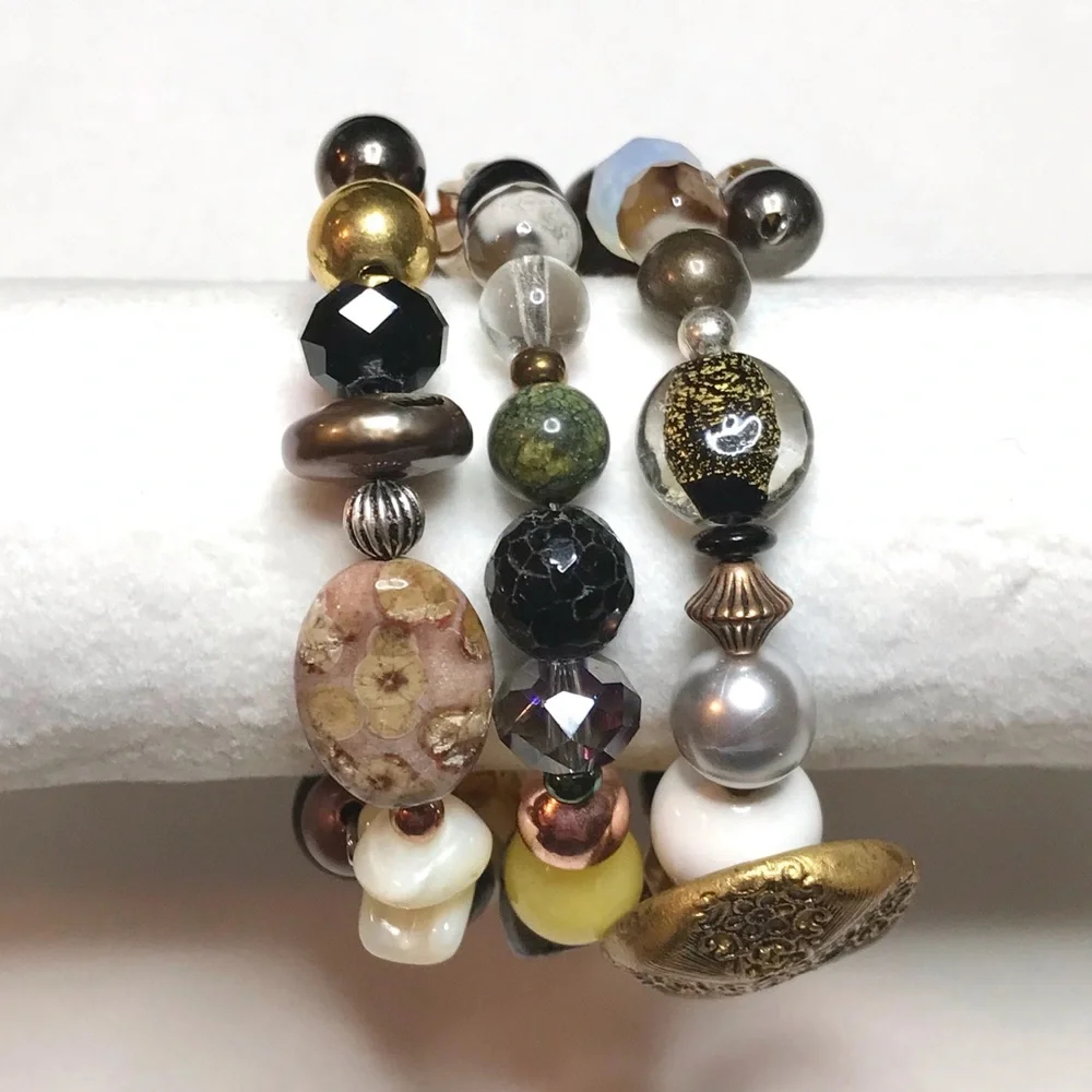 Handmade Bracelet with Vintage and Modern Elements (NB29-4H) New Without Tags - Picture 6 of 9